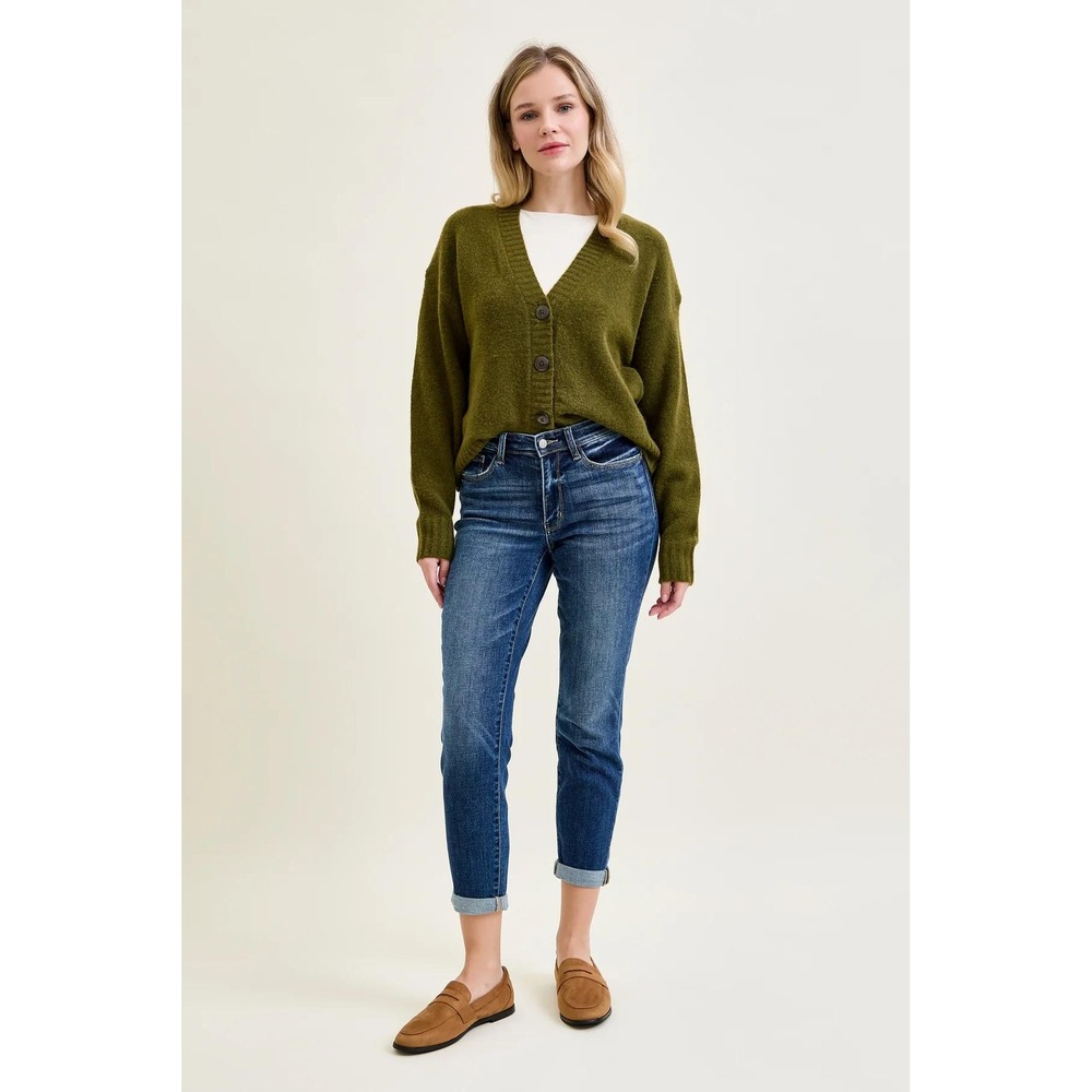 Judy Blue Mid Rise‎ Boyfriend Jeans Addison 31